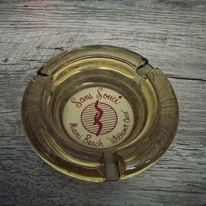 Vintage Sams Souci Glass Ashtray
